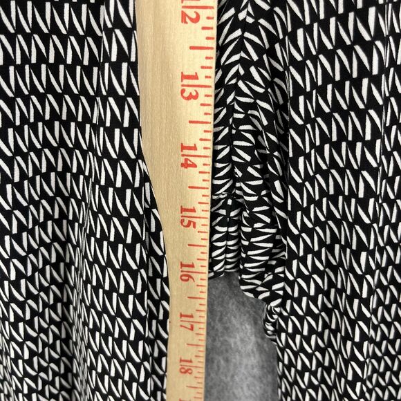 Alfani Pants Womens 2X Plus Black White Chain Print Wide Leg Pull On Made in USA - Picture 8 of 16
